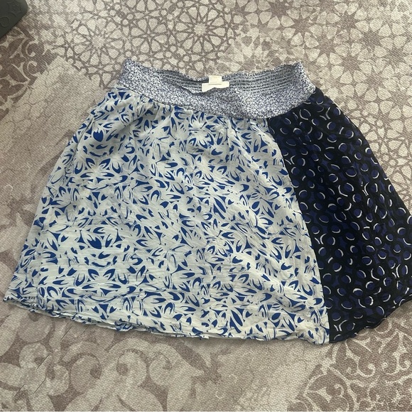 MAEVE ANTHROPOLOGIE CARRIZO MIXED PATTERN 100% SILK MINI SKIRT - Picture 3 of 7